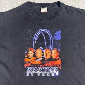 Vintage 1990s Star Trek 30 Years‎ T Shirt Size XXL Sci-Fi 100% Cotton